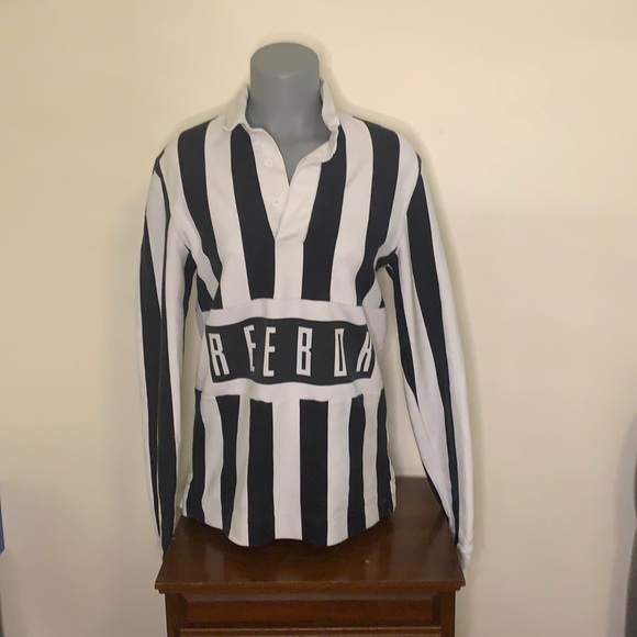 Reebok Classic Rugby Striped Long Sleeve Shirt - Picture 1 of 12